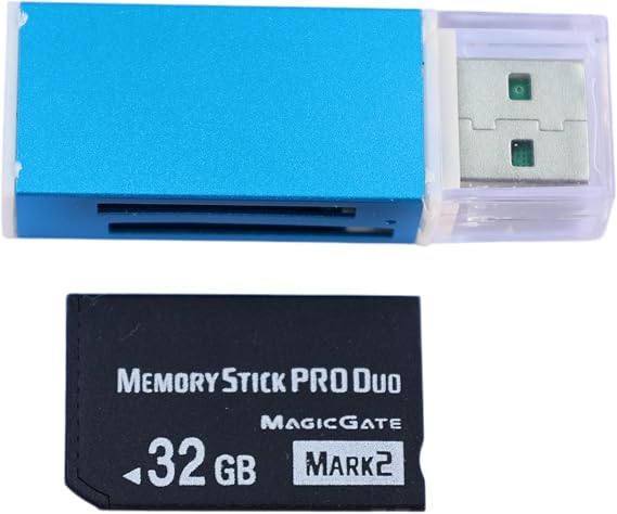 32GB Memory Stick PRO Duo Mark2 High - Capacity, High - Speed Storage 2.0 Memory Card Reader Kit Multi-Card Plug-and-Play Data Transfer