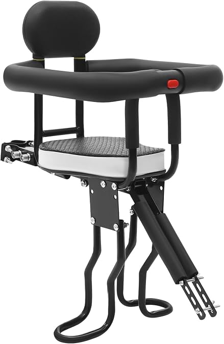 Safety Child Bicycle Seat,Bike Front Baby Seat Kids Saddle Universal Mount Seats for Bikes Carrier MTB Road Chair Handrail Foot Pedals Support Back Rest,for Children Aged 8 Months to 4 Years