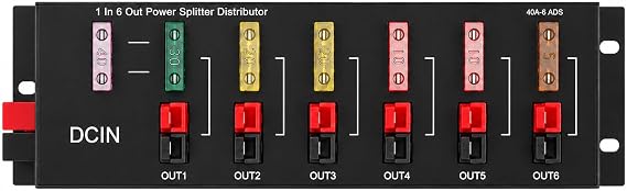 1 in 6Connector Power Divider Power Board 40A Power Pole Distribution Block | Power Pole Distribution Block Power Splitter Distributor Source Strip(1-6)