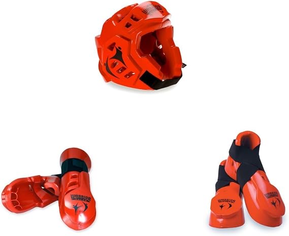 Macho Warrior 5 piece sparring gear set red adult large