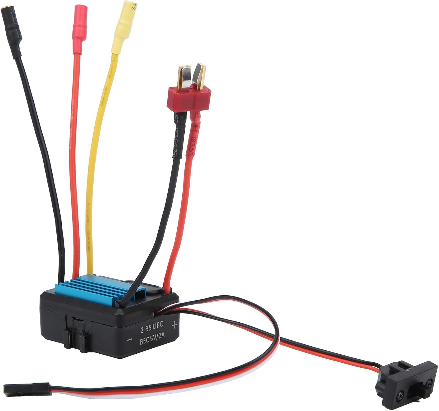 VGEBY Brushless ESC, 35A Small Brushless Electronic Speed Controller Airplane Helicopter Drone Accessory for 118 116 Remote Control CarBlue Model Car Accessories