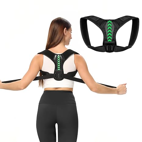 Back Straightener Posture Corrector for Women: Adjustable Elastic Upper Back Support - Shoulder Support To Reduce Neck Shoulder Pain - Correcting Poor Posture, Prevent Hunchback