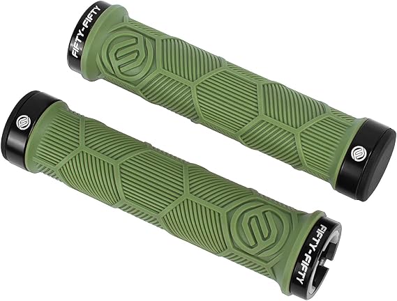 FIFTY-FIFTY Double Lock-On Mountain Bike Grips, MTB Handlebar Locking Grips