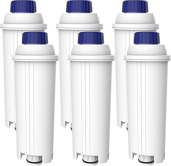 AQUA CREST Coffee Filter, Replacement for De'Longhi® Water Filter, 6 Pack