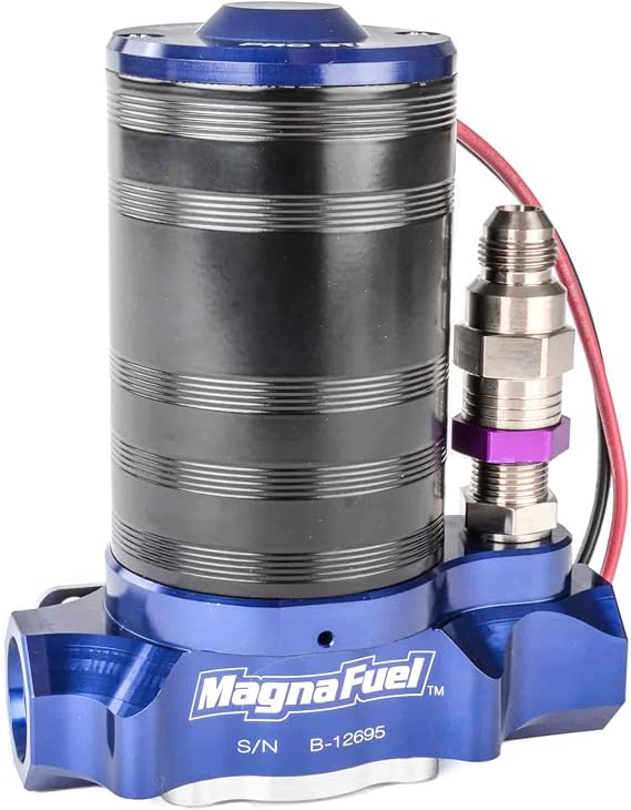 MagnaFuel Fuel Pump, ProStar 500, Electric, In-Line, 25-36 psi, 12 AN Female O-Ring Inlet/Outlet, 8 AN Bypass, E85 / Gas, Each