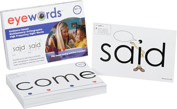 Sight Word Flash Cards Set 1, Model EW-25