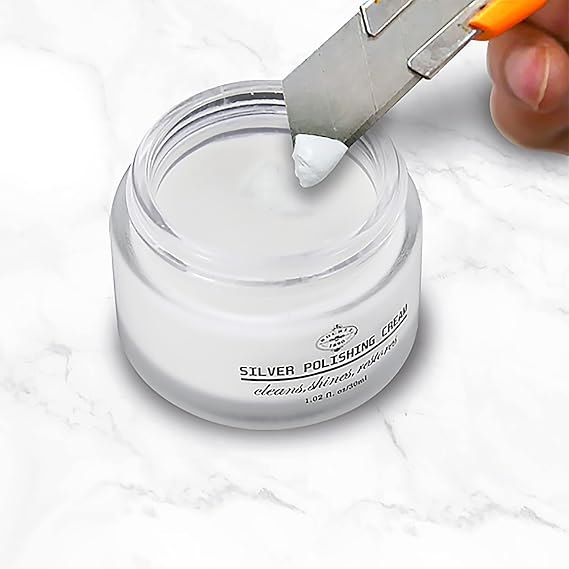 Silver Polishing Cream - Removes Tarnish Oxidation from Sterling Silver for Flute,Clarinet,Trumpet. Musical Instruments,30g
