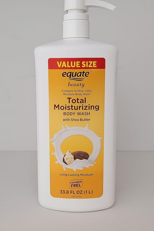 equate beauty total moisturizing body wash with shea butter 33.8FL oz(1L)
