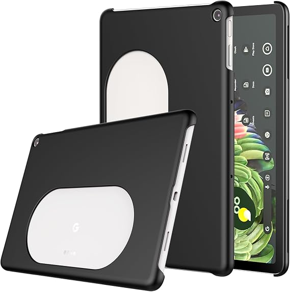 Feitenn for Google Pixel Tablet Case,[Lightweight][Shockproof] Hard PC Protective Case Cover Compatible with Charging Dock for Pixel Tablet 2023 (Black)