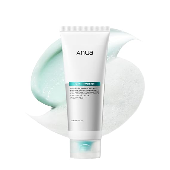 Anua PDRN Hyaluronic Acid Moisturizing Cleansing Foam, 5.07 fl oz | Daily Gentle Face Wash for Dry Skin, Salmon DNA Hydrating & Soft Facial Cleanser, Barrier Repair & Glow Glass Skin