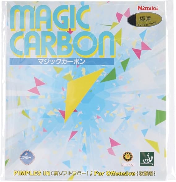 Nittaku NR-8210 Table Tennis Rubber, Magic Carbon, Soft Back, High Elasticity