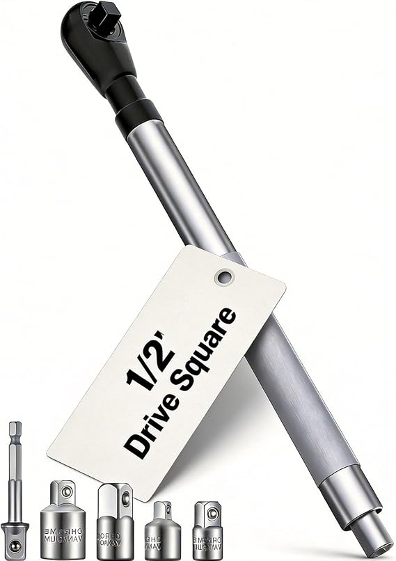 1/2" Offset Extension Wrench Set with 4 Adapters