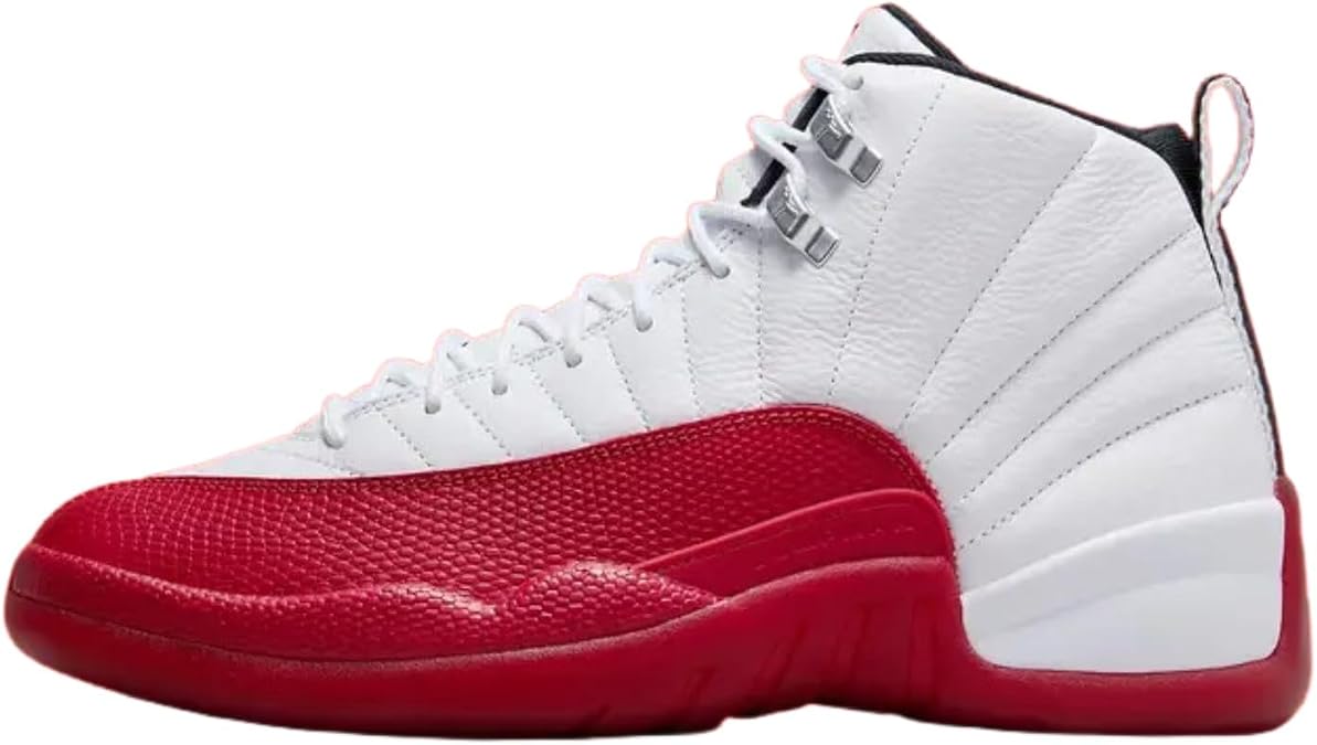 Jordan Mens Air 12 Retro Cherry 2023" - White/Black-Varsity Red - Size 8