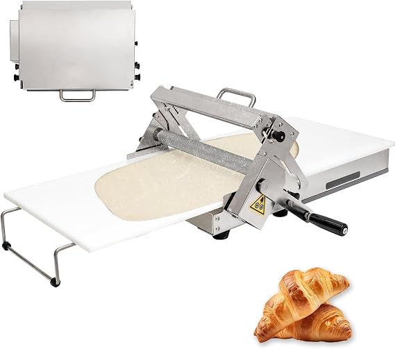 Foldable Dough Seater, Countertop Fondant Roller, Dough Seater Machine, Perfect Bakery, Croissant, Pie Dough Thickness, Perfect for Both Commercial and Home Kitchen Model300