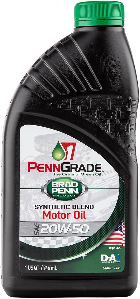PENN GRADE 1, 71196, Synthetic Blend High Performance Oil SAE 20W-50, 1 Quart