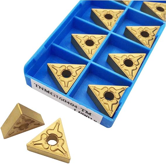 10pcs GBJ TNMG331 TNMG332 TNMG160404/08 Carbide Insert CNC Lathe Turning Blade Turning Tool for MTGNR/L MTJNR/L Turning Tool Holder (TNMG331-TM LF9018(Semi-finishing))