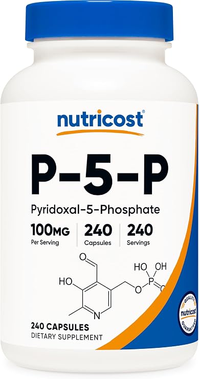 Nutricost P5P Vitamin B6 Supplement 100mg, 240 Capsules, Gluten-Free