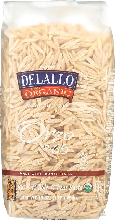 Delallo 100% Organic Orzo Pasta - 16 oz2