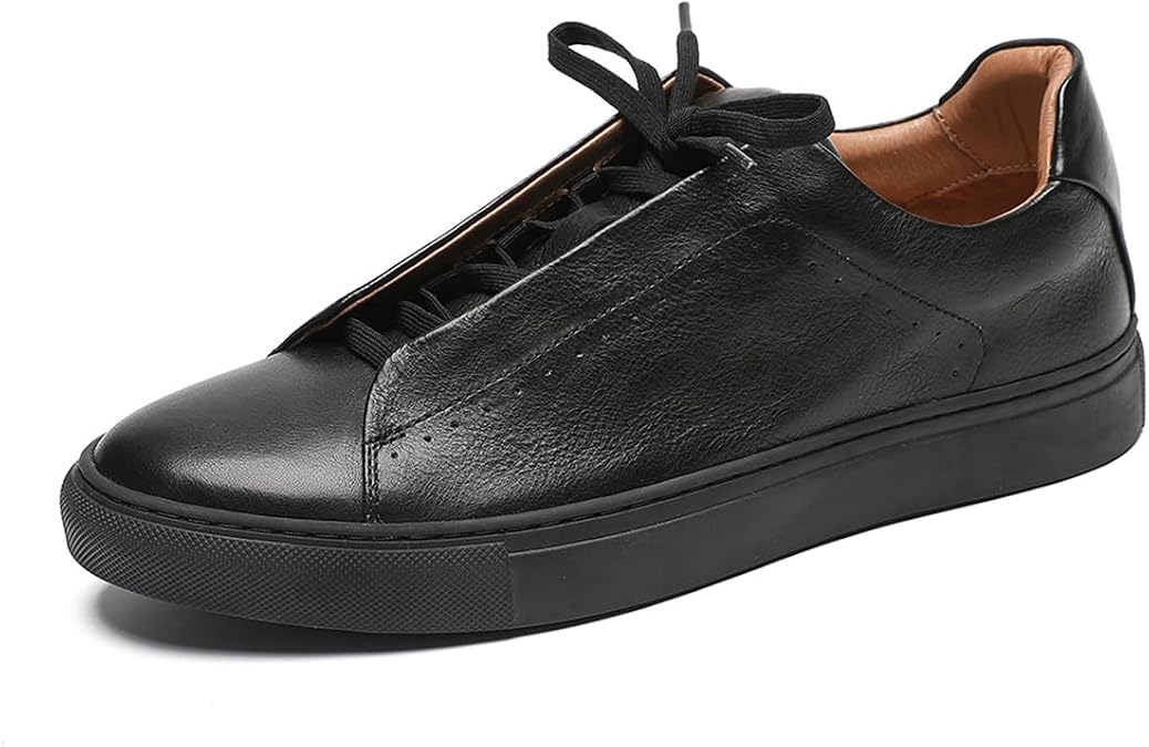 Sneakers for Men - Genuine Leather Slip On Walking Shoes