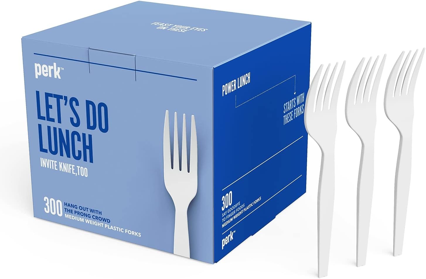 Staples Perk Polystyrene Fork, Medium-Weight, White, 600Carton PK58702PK564VS