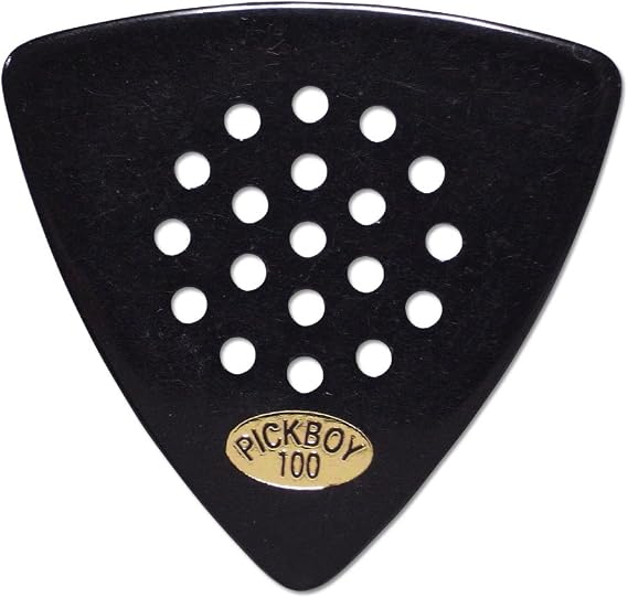 Pickboy Pos-a-Grip, Triangle, black, Cellulose, 1.00mm, 10 picks