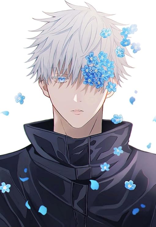 Gojo Satoru Poster,Anime Jujutsu Kaisen High-Definition Mural,Anime Character Mural,Art Wall Home Decoration 20x30cm(8x12inch) Inner Frame