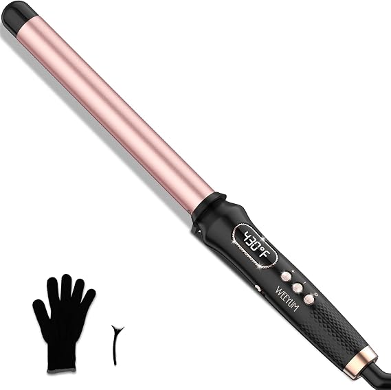 Curling Wand 1 Inch,Curling Iron Professional for Long Hair,Clamp Free Curling Wand for Quick Styling.