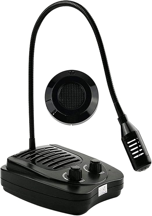 CHROX Dual Way Window Intercom System, Anti-Interference Window Glass Speaker,Voice Interphone,for Store,Office,Hospital,Securities Company,Restaurant [Energy Class A]