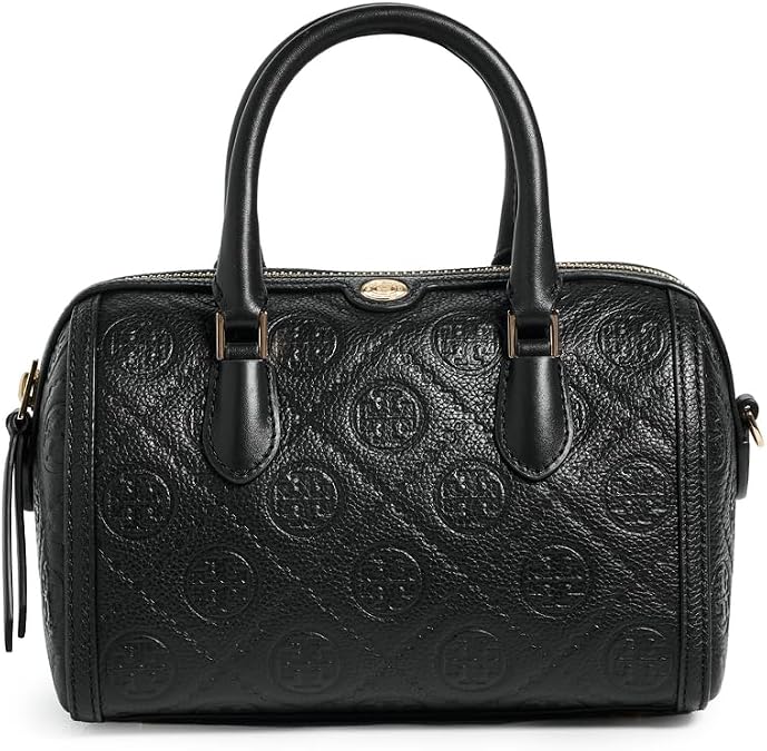 Tory Burch Women's Monogram Pebble Petite Barrel Bag