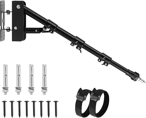 Meking Ring Light Wall Mount Boom Arm 39.37inch/100cm | for Strobe Light, Photography, Softbox, Reflector, Support 180 Degree Rotation