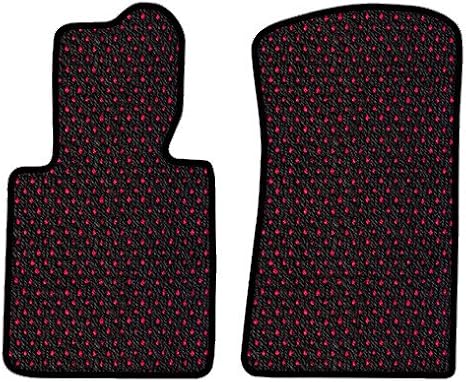 Automotive - The Original Coco Mats - Custom Fit Floor Mats Hand-Made in USA for Volkswagen 2011- 2016 A5 VW Beetle Classic 1.8T 2.0T TDI Diesel R Black Red Dot-line-Front Set-Two Piece