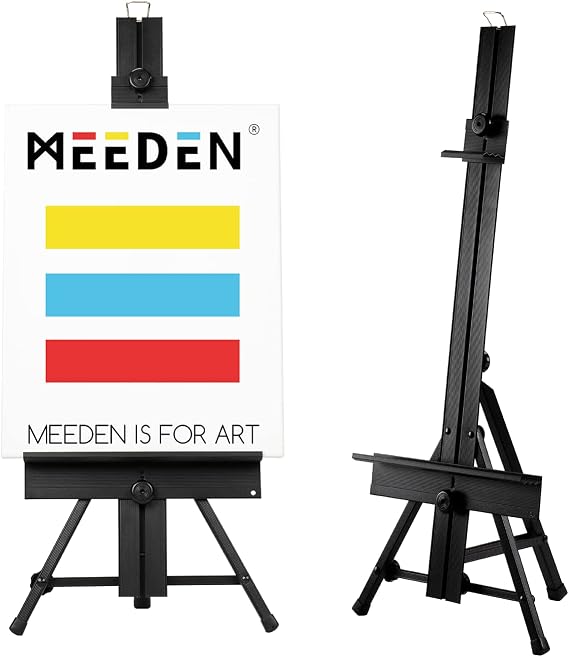 MEEDEN Tabletop Easel Stand for Painting: Aluminum Art Painting Easel | Portable Paint Easel for Canvas Painting - Desk Tripod Easel for Adult, Beginner, Artist, Hold Canvas up to 24''