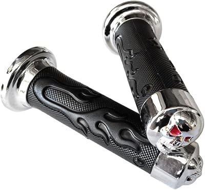 HTTMT - 78 Inches Grips WATERCRAFTS Flame Gel Style Thinner Wall Skull BLACK [PN: XH4071-BLACK]