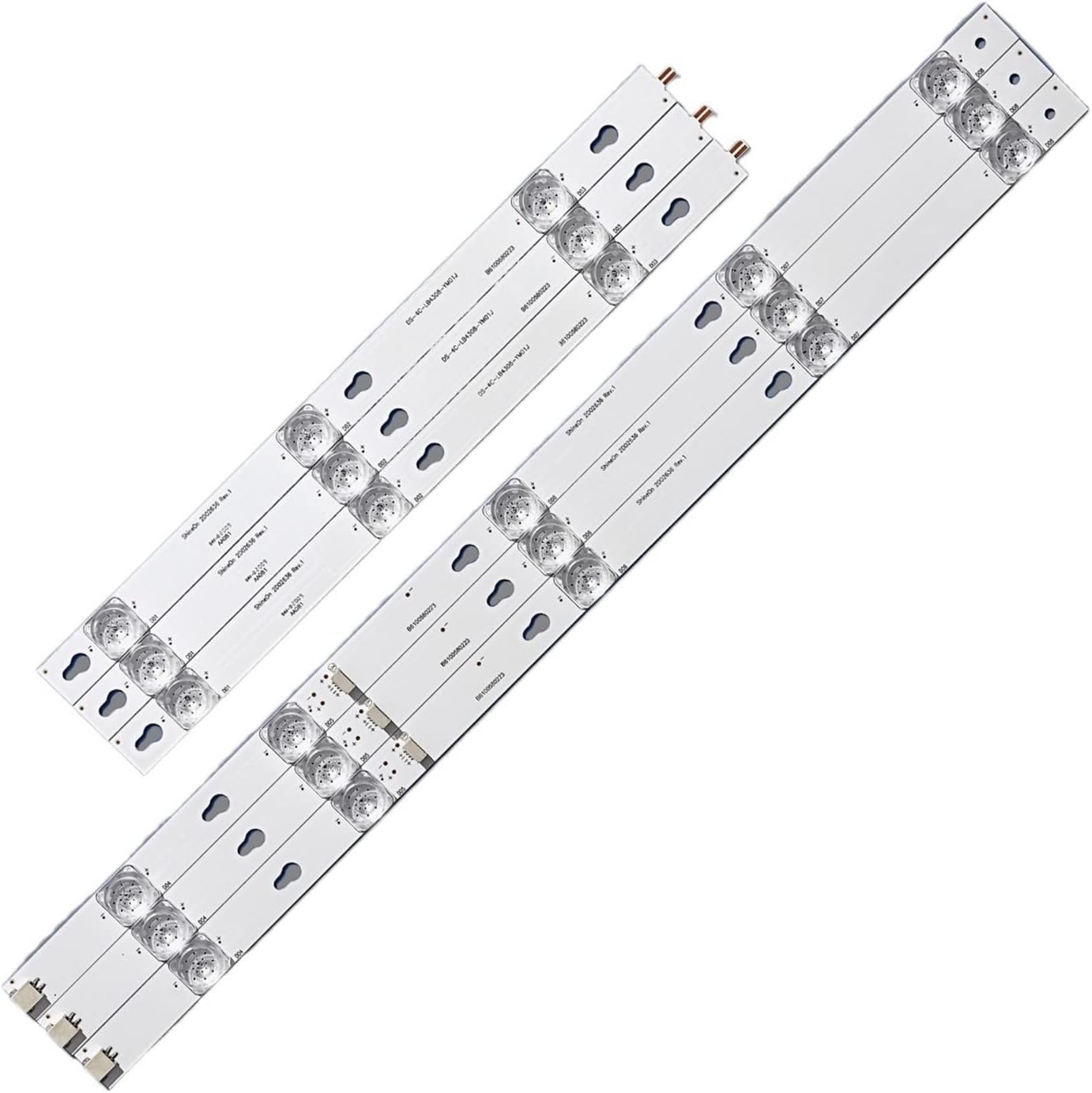 3piecesSet LED Backlight Strip 8 Lamp Fit for TCL 43 TV D43A810 L43F1B L43P1A-F 43HR330M08A2 V5 Shine0n 2D02636 DS-4C-LB4308-HR Light Bar