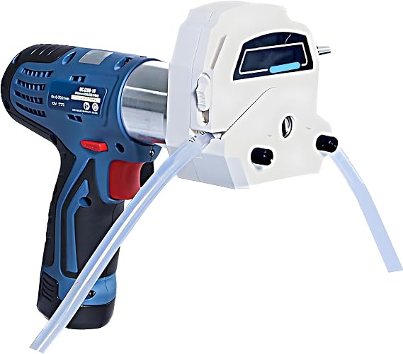 Handheld High Flow Peristaltic Pump, Speed Range: 0-700 RPM, Maximum Suction Reach: 8m, Flow Range 2.0 L/min, 2 Hose 15/24, for Outdoor Water Sampling