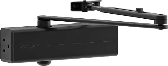 Tesa Assa Abloy DC140-D9005 Articulating Arm Door Closer, Black