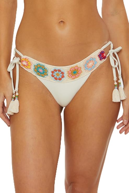 ISABELLA ROSE Women's 1969 Maui Tie Side Bikini Bottom, Cheeky Coverage, Swimwear Separates