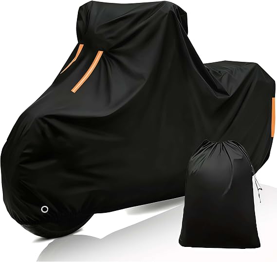 Motorcycle Dustproof Rain Cover Custom Fit for Honda Cb 110 Outdoor Protection ATV Cover丨Waterproof Breathable Anti UV with Lock Holes-AD91