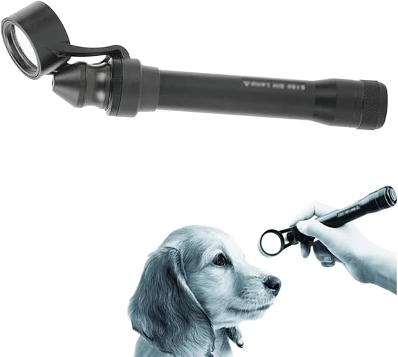 Slit Lamp Microscope, Led Portable Slit Lamp Microscope, 5X Magnification, Slit Adjustable, Ophthalmic Equipment for Pet Hospitals, Ophthalmologic, Lab, Schools
