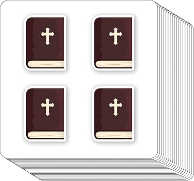 Bible Christian Stickers 1in for Scrapbooking, Arts, Craft, Kids DIY, Calendars Journals 80-Pack