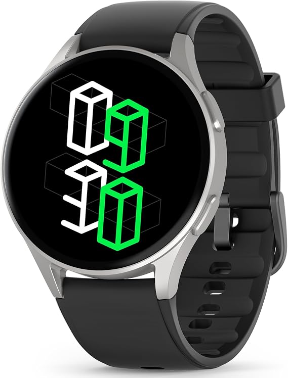 Smart Watch for Men Women (Answer/Make Calls) - 1.32" AMOLED Matte Black Fitness Tracker with GPS & Alexa, 50M Waterproof Activity Monitor, Heart Rate/Sleep/SpO2, Sports Watch for Android iPhone