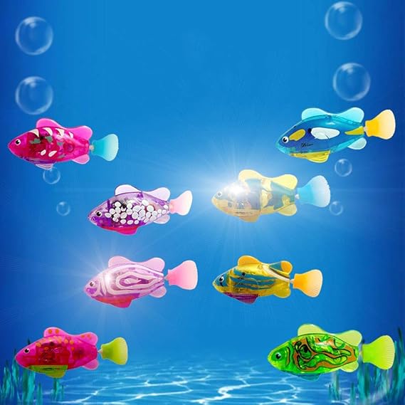 Robotic Fish Toy 6.5-Inch Water-Activated Bath Toy - Automatic Swimming Motion Sensory Bath Toy for Kids Cozy Bath Time