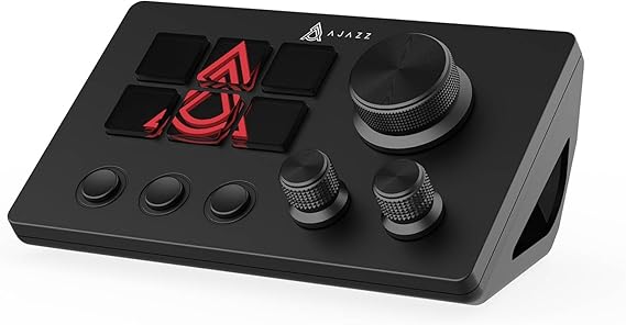 AJAZZ Macro Keypad Stream Controller Deck Gaming Streaming Shortcut Keyboard, 6 Programmable Keys Customizable Visual AI Pad USB Soundboard for YouTube, Desk Office Setup, Laptop, PC, Mac [Macintosh]