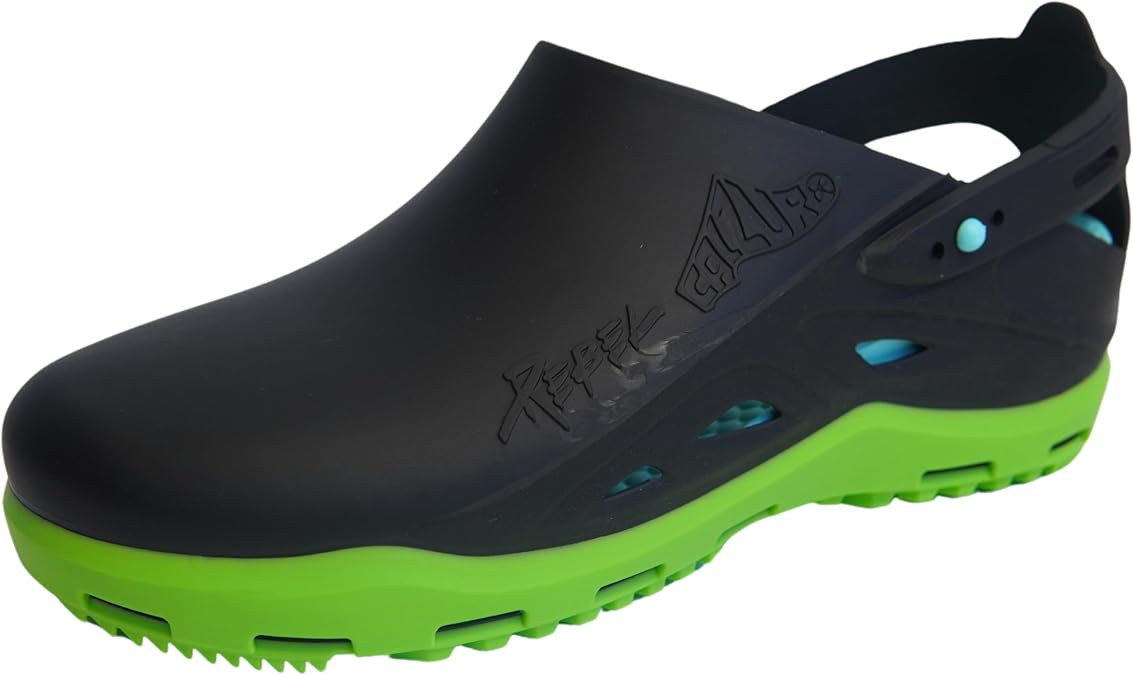CALZURO Rebel Work Clogs with Integrated Heel Strap - Autoclavable Italian Professional Shoes - Slip Resistant Clogs with Adjustable T-Close System - Professional Shoes for Men and Women