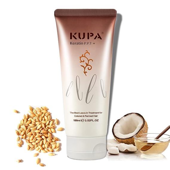 Keratin Protein Leave In Conditioner for Dry Damaged Hair,Heat Protection Moisture Cream PPT, Color Safe Deep Repairing Conditioner Coconut Oil Wheat Amino Acid Infused for