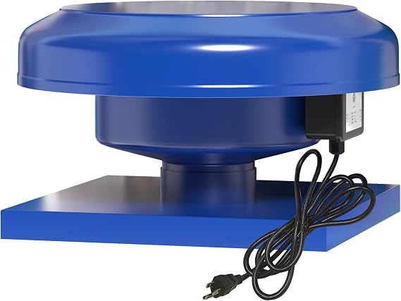 Roof Extractor Fan 171 CFM Exhaust Fan Roof Mounted Ventilator Constant Speed for Warehouse, Attic and Greenhouse Ventilation, NSK/SKF bearings, ETL Listed