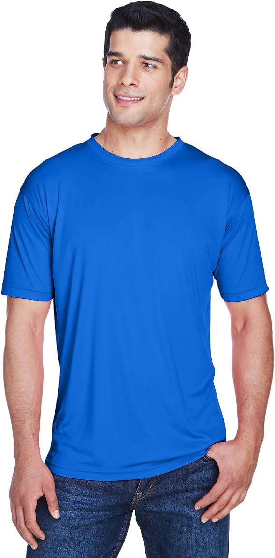 UltraClub Men's Cool & Dry Sport Performance Interlock T-Shirt XL ROYAL