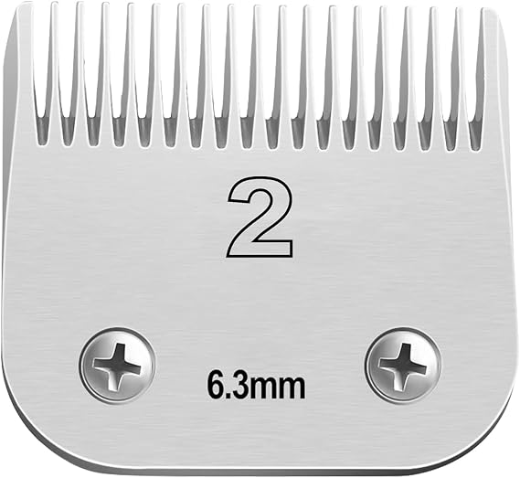 2# Replacement Ceramic Blades,Compatible with Oster Classic 76,Andis AGC | 6.3mm(1/4") Cutting Length,compatible with Oster and Andis Wahl KM10 Series Clippers