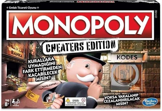 Hasbro Gaming Monopoly Cheaters Edition Box Game, Ages 8 and Over, 2-6 Players