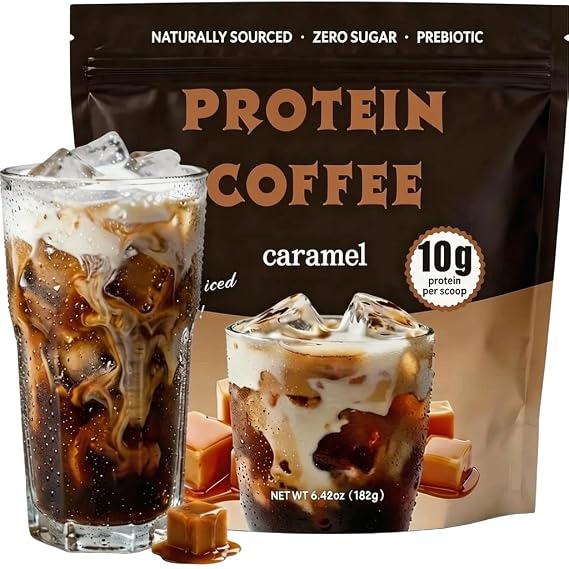 Caramel Protein Iced Coffee Powder Instant Iced Coffees